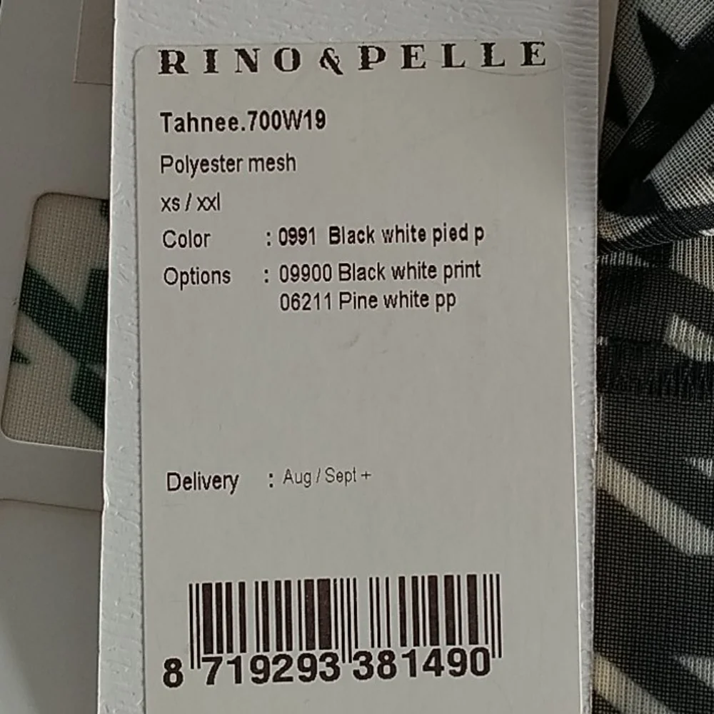 Rhino & Pelle, Black/White Mesh Dress, Sz M - Picture 4 of 12